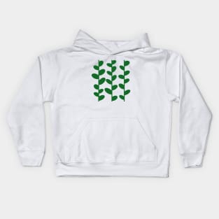 green leaves digital art, aesthetic minimalist modern art Kids Hoodie